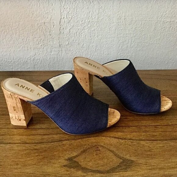 ANNE KLEIN “Tillie” Peep Toe Mule Size 9.5 - Picture 3 of 8